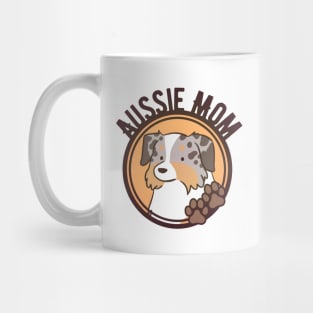 Aussie mom - cute australian shepherd dog illustration Mug